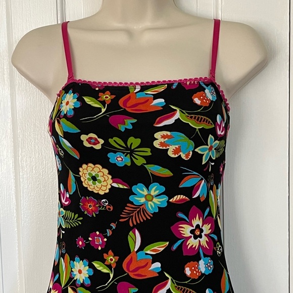 Y2K Guess Women's USA Made Floral Stretch Mesh Removal Straps Mini Dress Small - Picture 2 of 14